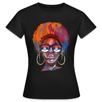 Serbien - Frauen T-Shirt - Schwarz - Vorne - AI Model Female 172 dark (172cm)