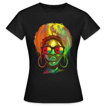 Guinée-Bissau - T-shirt Femme - noir - Devant - AI Model Female 172 dark (172cm)