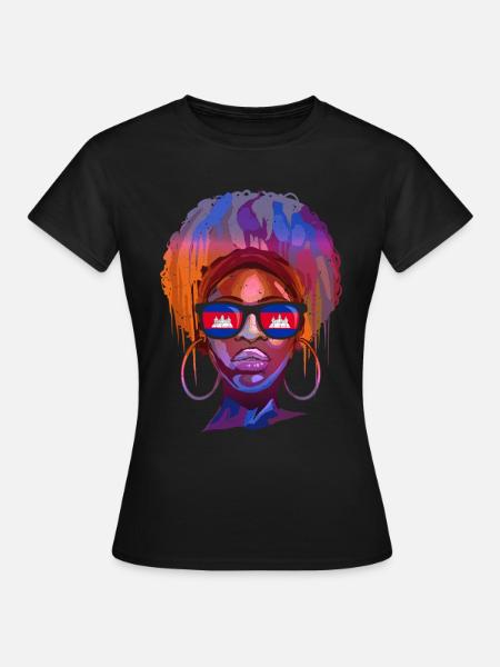 Kambodscha - Frauen T-Shirt - Schwarz