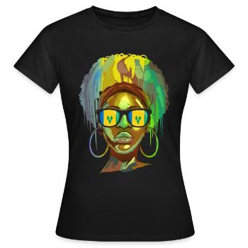 St. Vincent und die Grenadinen - Frauen T-Shirt - Schwarz - Vorne - AI Model Female 172 dark (172cm)