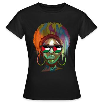 Palästina - Frauen T-Shirt - Schwarz - Vorne - AI Model Female 172 dark (172cm)
