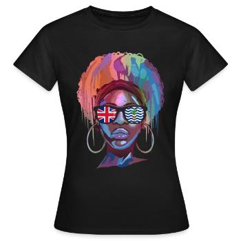 British Indian Ocean Territory - Women's T-Shirt - black - Front - AI Model Female 172 dark (172cm)