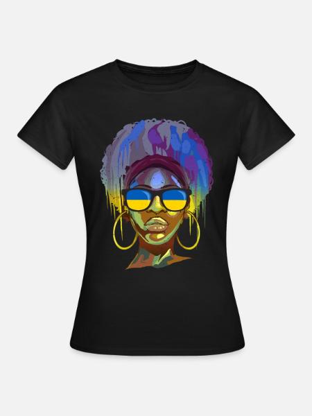 Ukraine - Frauen T-Shirt - Schwarz