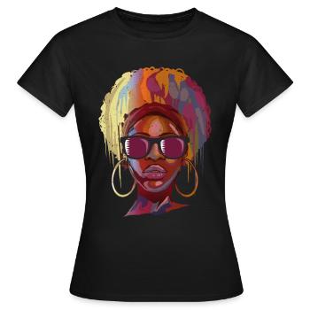 Qatar - T-shirt Femme - noir - Devant - AI Model Female 172 dark (172cm)
