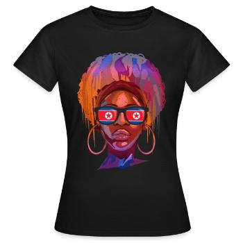 North Korea - Women's T-Shirt - black - Front - AI Model Female 172 dark (172cm)