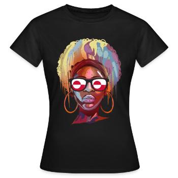 Groenland - T-shirt Femme - noir - Devant - AI Model Female 172 dark (172cm)