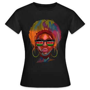 Kenya - T-shirt Femme - noir - Devant - AI Model Female 172 dark (172cm)