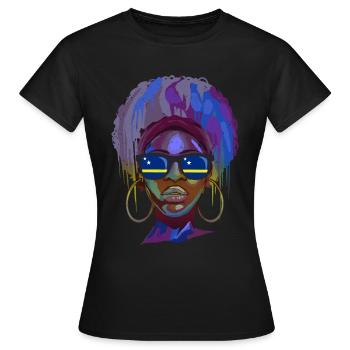 Curaçao - Frauen T-Shirt - Schwarz - Vorne - AI Model Female 172 dark (172cm)