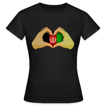 Afghanistan - Frauen T-Shirt - Schwarz - Vorne - AI Model Female 172 dark (172cm)