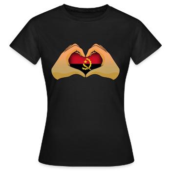 Angola - T-shirt Femme - noir - Devant - AI Model Female 172 dark (172cm)
