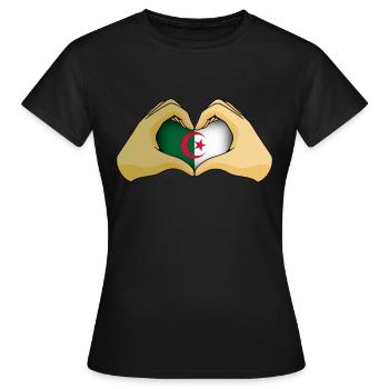 Algerien - Frauen T-Shirt - Schwarz - Vorne - AI Model Female 172 dark (172cm)