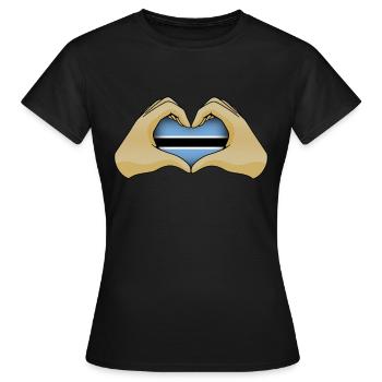 Botswana - Frauen T-Shirt - Schwarz - Vorne - AI Model Female 172 dark (172cm)