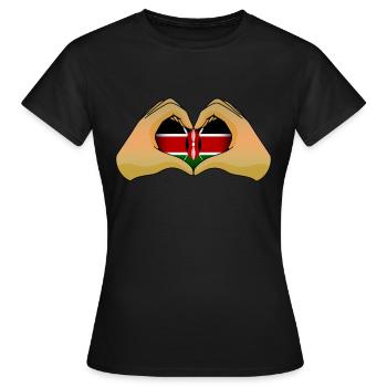 Kenya - T-shirt Femme - noir - Devant - AI Model Female 172 dark (172cm)