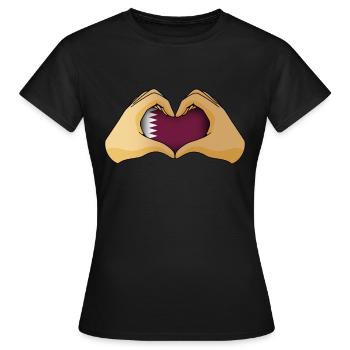 Qatar - T-shirt Femme - noir - Devant - AI Model Female 172 dark (172cm)