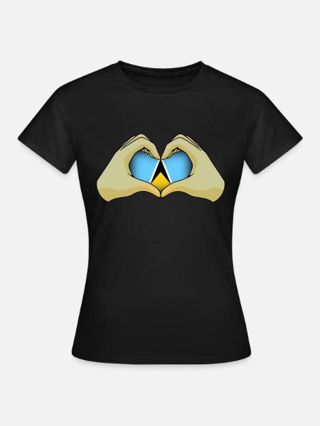 St. Lucia - Frauen T-Shirt - Schwarz
