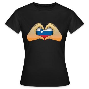 Slovenia - Women's T-Shirt - black - Front - AI Model Female 172 dark (172cm)
