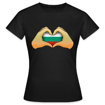 Bulgarien - Frauen T-Shirt - Schwarz - Vorne - AI Model Female 172 dark (172cm)