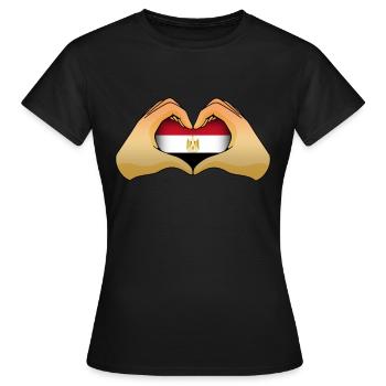 Ägypten - Frauen T-Shirt - Schwarz - Vorne - AI Model Female 172 dark (172cm)