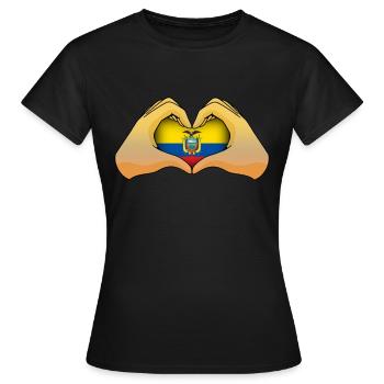 Équateur - T-shirt Femme - noir - Devant - AI Model Female 172 dark (172cm)