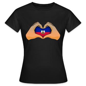 Haïti - T-shirt Femme - noir - Devant - AI Model Female 172 dark (172cm)