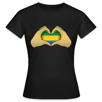 Gabon - Women's T-Shirt - black - Front - AI Model Female 172 dark (172cm)