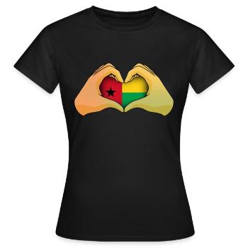 Guinée-Bissau - T-shirt Femme - noir - Devant - AI Model Female 172 dark (172cm)