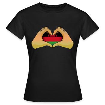 Malawi - Women's T-Shirt - black - Front - AI Model Female 172 dark (172cm)