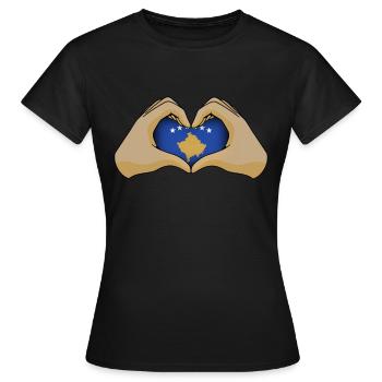 Kosovo - Frauen T-Shirt - Schwarz - Vorne - AI Model Female 172 dark (172cm)