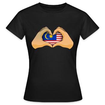 Malaisie - T-shirt Femme - noir - Devant - AI Model Female 172 dark (172cm)