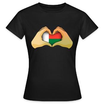 Macédoine - T-shirt Femme - noir - Devant - AI Model Female 172 dark (172cm)
