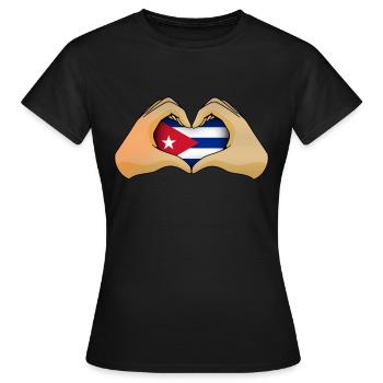 Cuba - T-shirt Femme - noir - Devant - AI Model Female 172 dark (172cm)