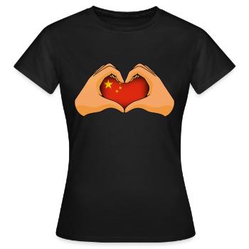 Chine - T-shirt Femme - noir - Devant - AI Model Female 172 dark (172cm)