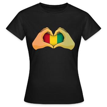 Guinée - T-shirt Femme - noir - Devant - AI Model Female 172 dark (172cm)