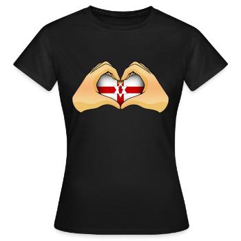 Nordirland - Frauen T-Shirt - Schwarz - Vorne - AI Model Female 172 dark (172cm)