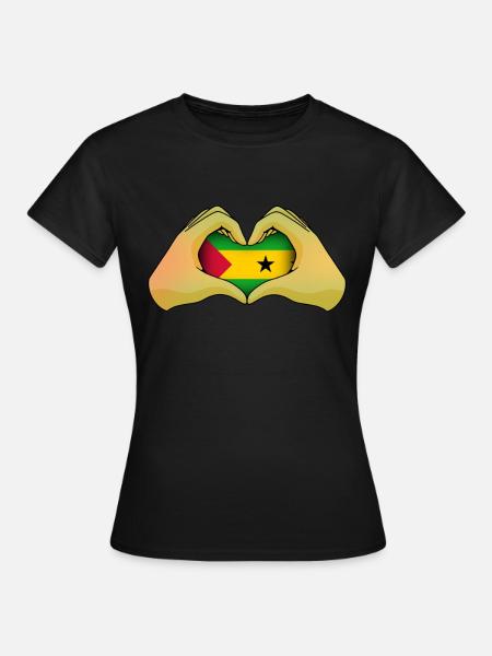 São Tomé und Príncipe - Frauen T-Shirt - Schwarz