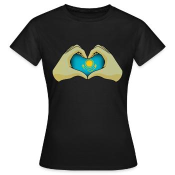 Kazakhstan - T-shirt Femme - noir - Devant - AI Model Female 172 dark (172cm)