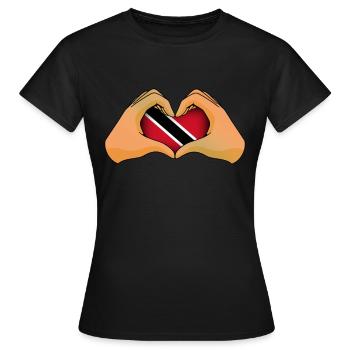 Trinité et Tobago - T-shirt Femme - noir - Devant - AI Model Female 172 dark (172cm)