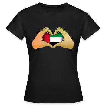 Emirats Arabes Unis - T-shirt Femme - noir - Devant - AI Model Female 172 dark (172cm)