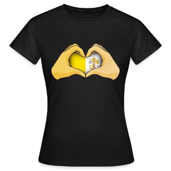 Vatican - T-shirt Femme - noir - Devant - AI Model Female 172 dark (172cm)