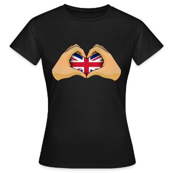United Kingdom - Women's T-Shirt - black - Front - AI Model Female 172 dark (172cm)