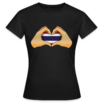 Thailand - Frauen T-Shirt - Schwarz - Vorne - AI Model Female 172 dark (172cm)