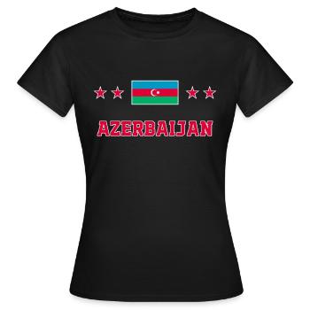 Azerbaïdjan - T-shirt Femme - noir - Devant - AI Model Female 172 dark (172cm)