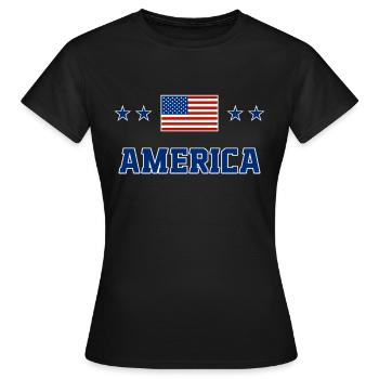 Amérique du Nord - T-shirt Femme - noir - Devant - AI Model Female 172 dark (172cm)