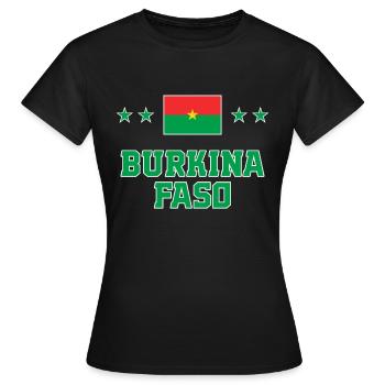 Burkina Faso - T-shirt Femme - noir - Devant - AI Model Female 172 dark (172cm)