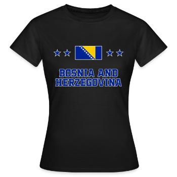 Bosnien und Herzegowina - Frauen T-Shirt - Schwarz - Vorne - AI Model Female 172 dark (172cm)