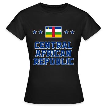 Zentralafrikanische Republik - Frauen T-Shirt - Schwarz - Vorne - AI Model Female 172 dark (172cm)