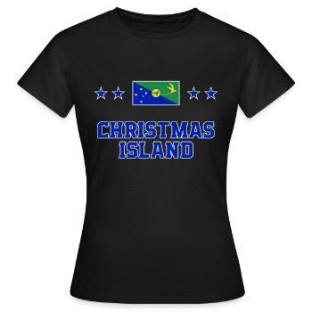 Weihnachtsinsel - Frauen T-Shirt - Schwarz - Vorne - AI Model Female 172 dark (172cm)