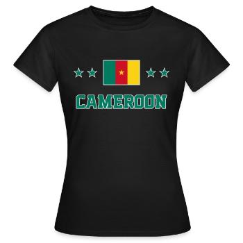 Cameroun - T-shirt Femme - noir - Devant - AI Model Female 172 dark (172cm)