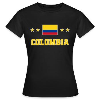 Kolumbien - Frauen T-Shirt - Schwarz - Vorne - AI Model Female 172 dark (172cm)