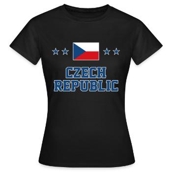 Czech Republic - Women's T-Shirt - black - Front - AI Model Female 172 dark (172cm)